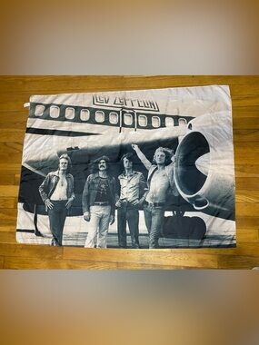 Source Unknown Led Zeppelin Black and White Band Plane Wall Decor